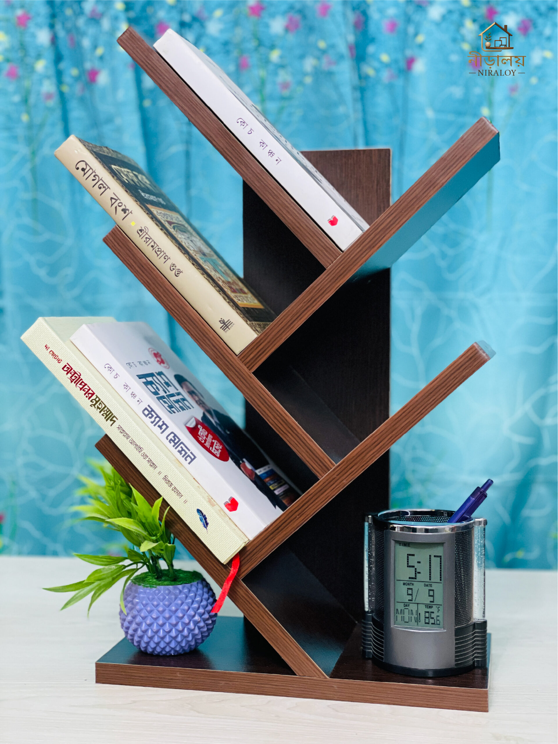 চকলেট রঙের TreeShelf